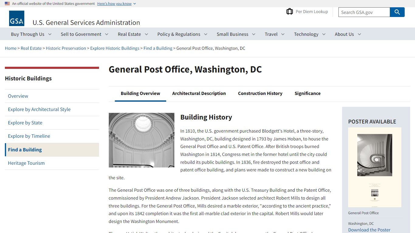 General Post Office, Washington, DC | GSA