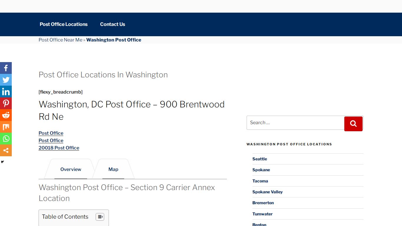 Washington, DC Post Office - 900 Brentwood Rd Ne
